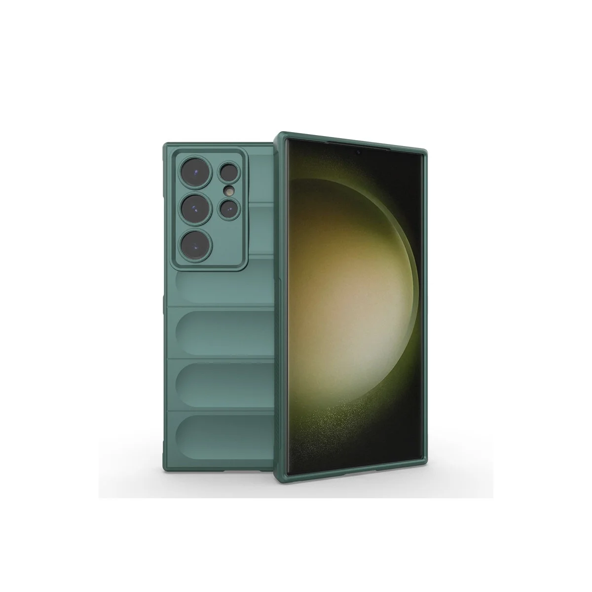Galaxy S24 Ultra Optimum Silikon Kılıf - Koyu Yeşil, Şık ve Güçlü Koruma