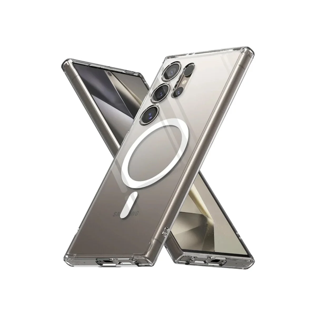 Galaxy S24 Ultra Şeffaf Silikon Kılıf - MagSafe Uyumlu Kablosuz Şarj ve Gelişmiş Koruma