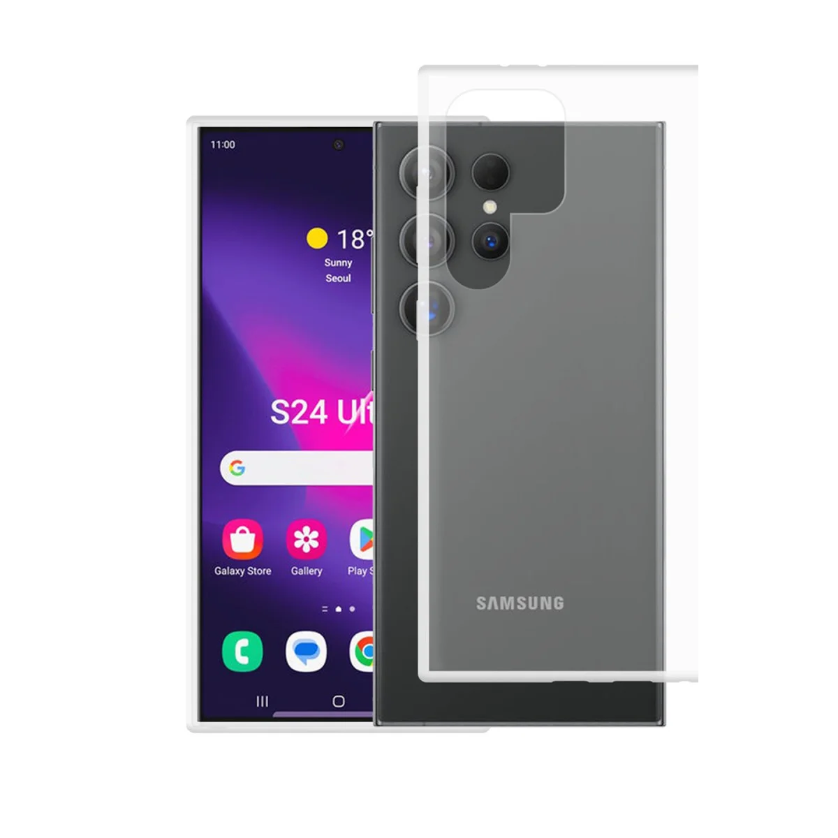 Galaxy S24 Ultra Şeffaf Silikon Kılıf - Lux Serisi - 360° Koruma ve Estetik