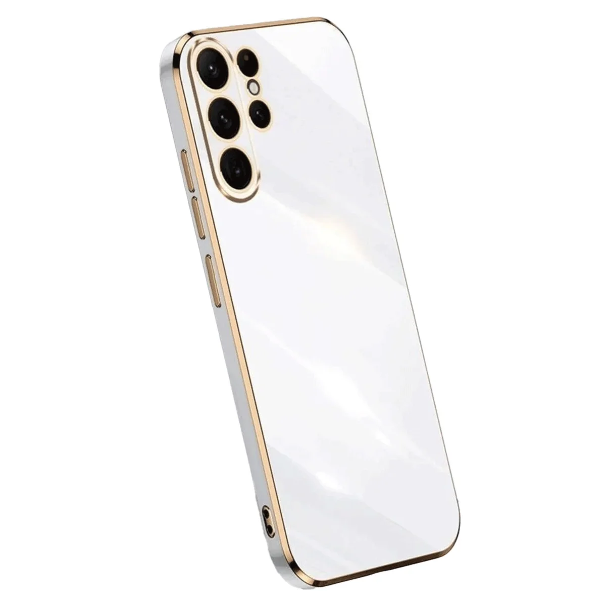 Galaxy S24 Ultra Volet Silikon Kılıf - Beyaz - Premium Koruma ve Şık Tasarım