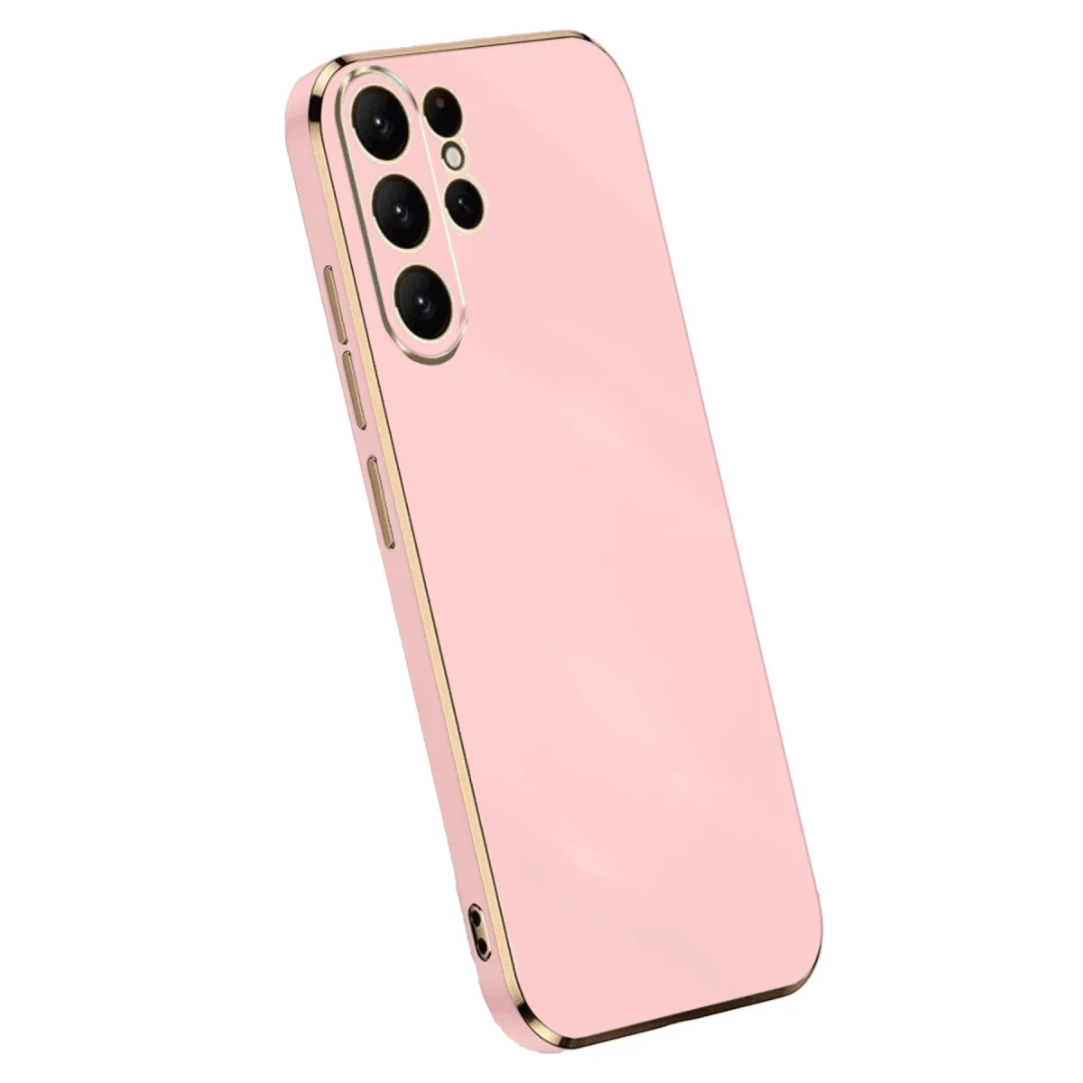 Galaxy S24 Ultra Volet Silikon Kılıf - Pembe Renk - Premium Koruma