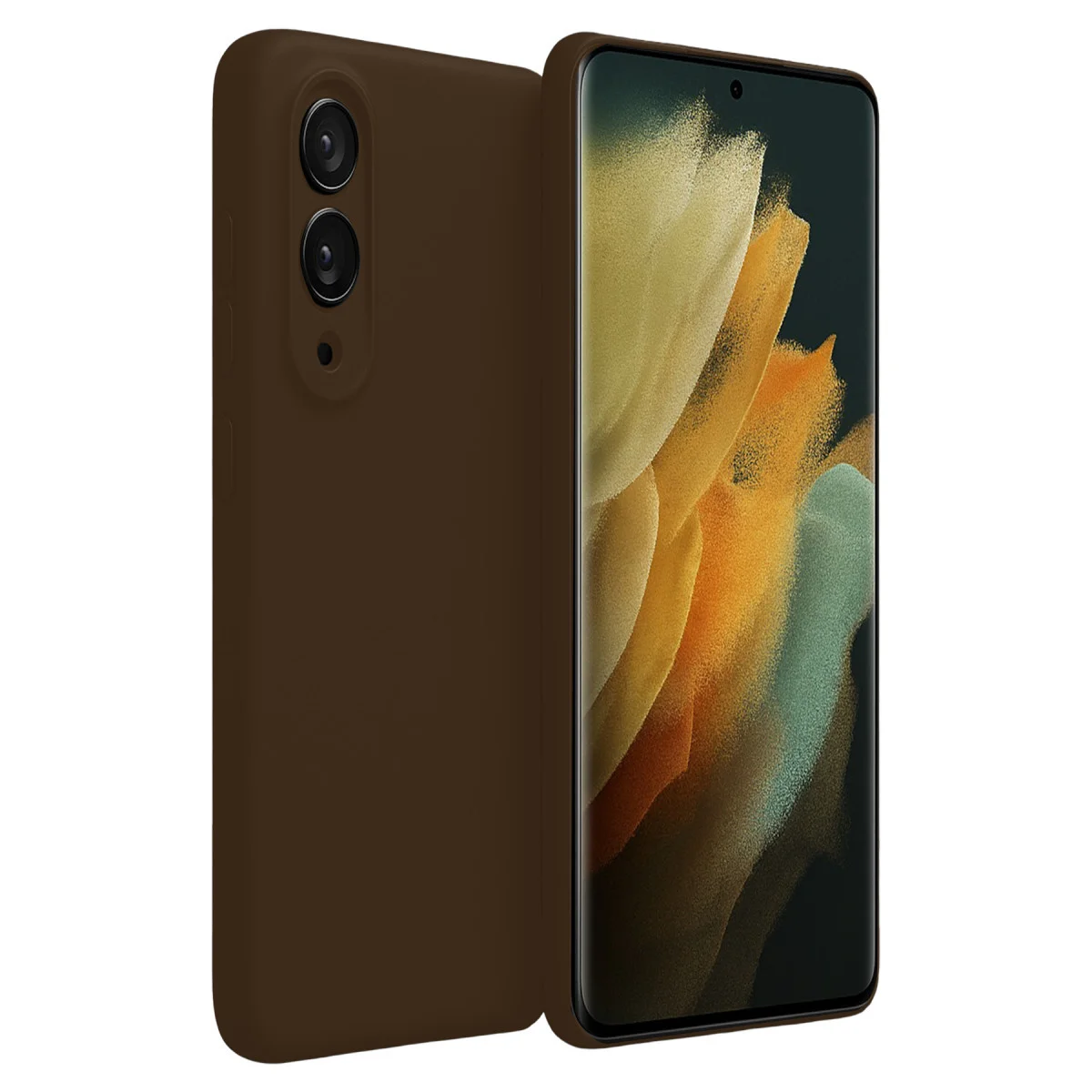 Galaxy S25 Edge First Silikon Kılıf Kahverengi - Şıklık ve Maksimum Koruma
