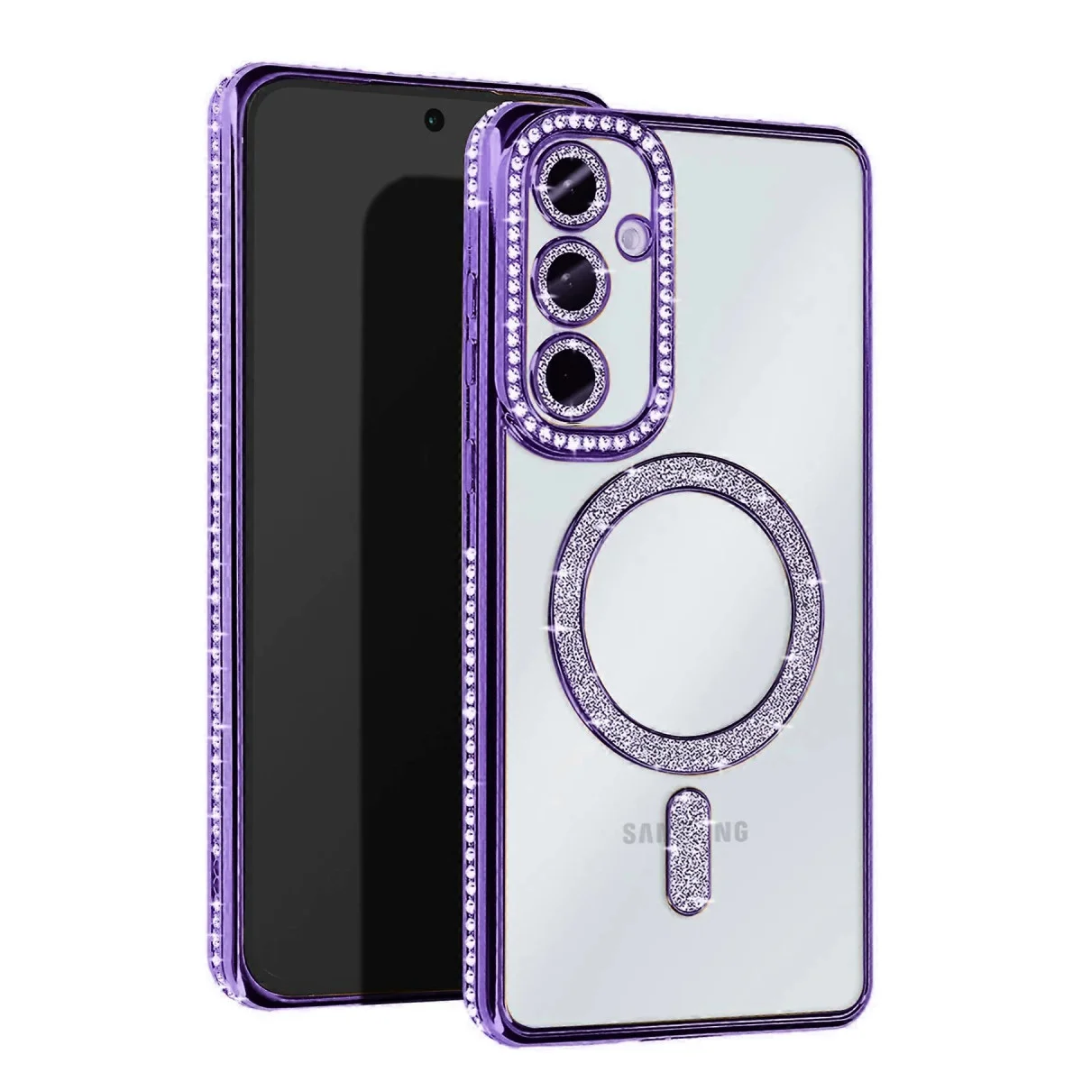 Galaxy S25 Edge Joke Simli Magneticsafe Derin Mor Kılıf