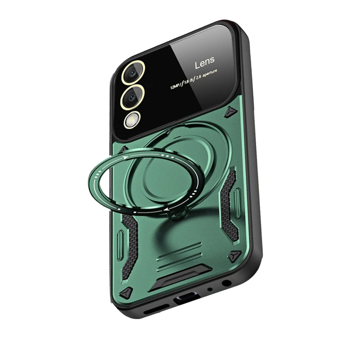 Galaxy S25 Edge Joy Lens Standlı Kılıf - Koyu Yeşil