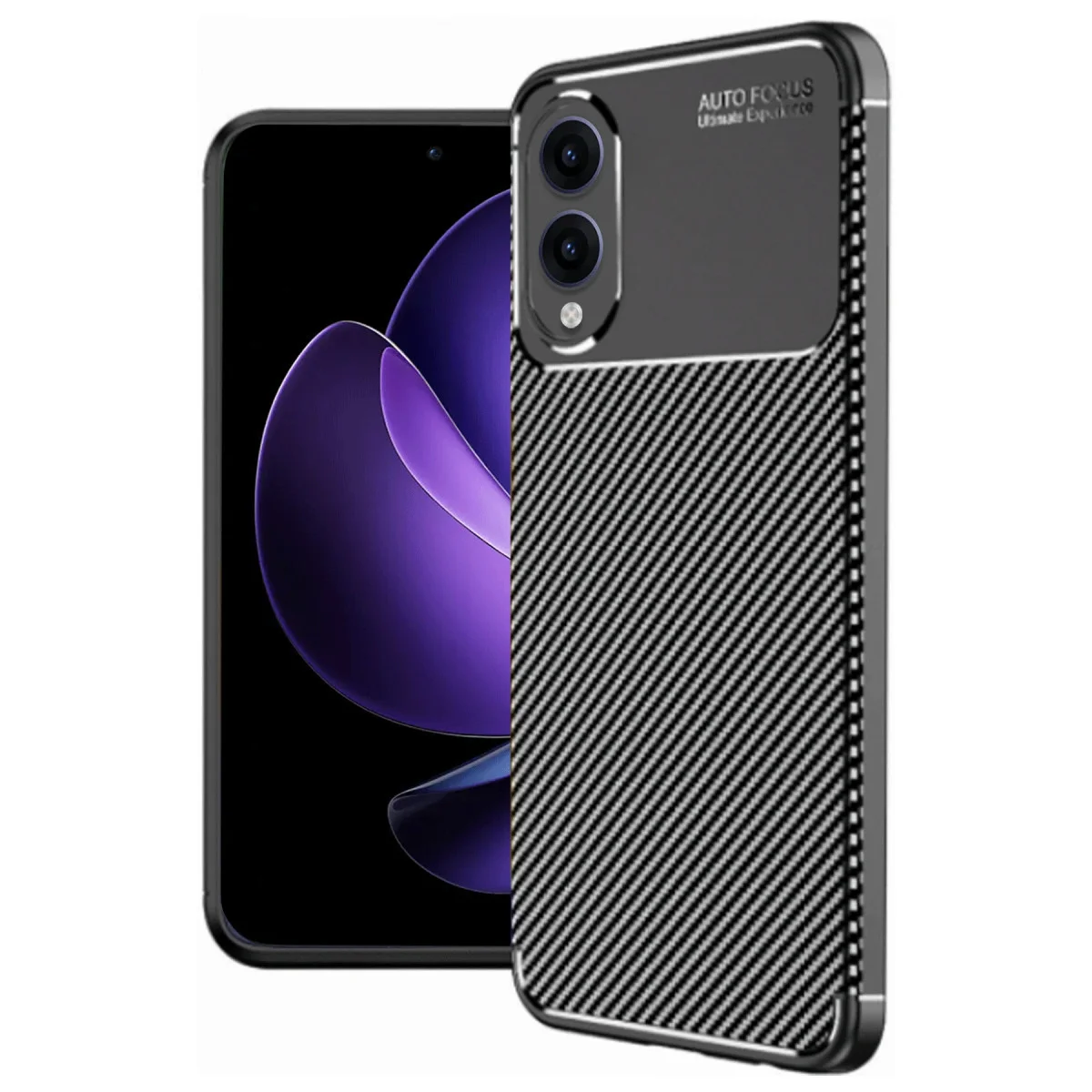 Galaxy S25 Edge Kılıf Auto Focus Karbon Kapak Siyah - Maksimum Koruma ve Stil