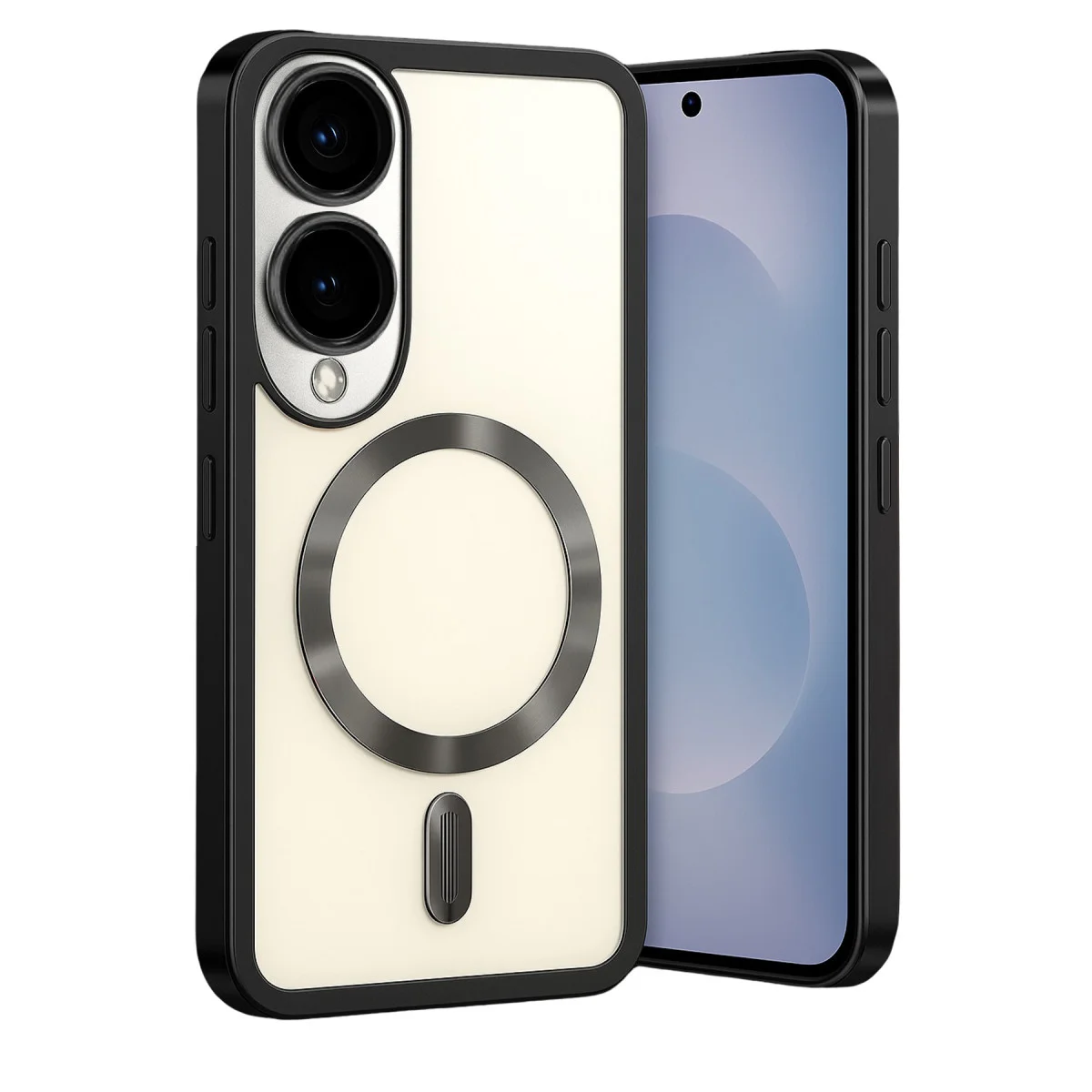 Galaxy S25 Edge Kross Magneticsafe Kapak Siyah - Ultra Şeffaf, MagSafe Uyumlu ve 360° Güvenlik