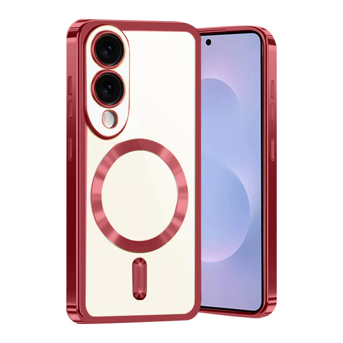 Galaxy S25 Edge Kross Magneticsafe Kapak - Kırmızı ve MagSafe Uyumlu