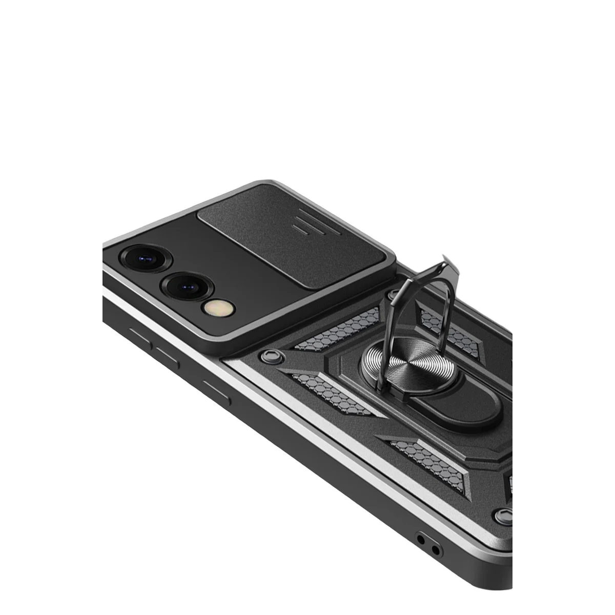 Galaxy S25 Edge Pars Lens Kılıf - Siyah, Maksimum Koruma ve Lens Kalkanı ile Premium Düzen