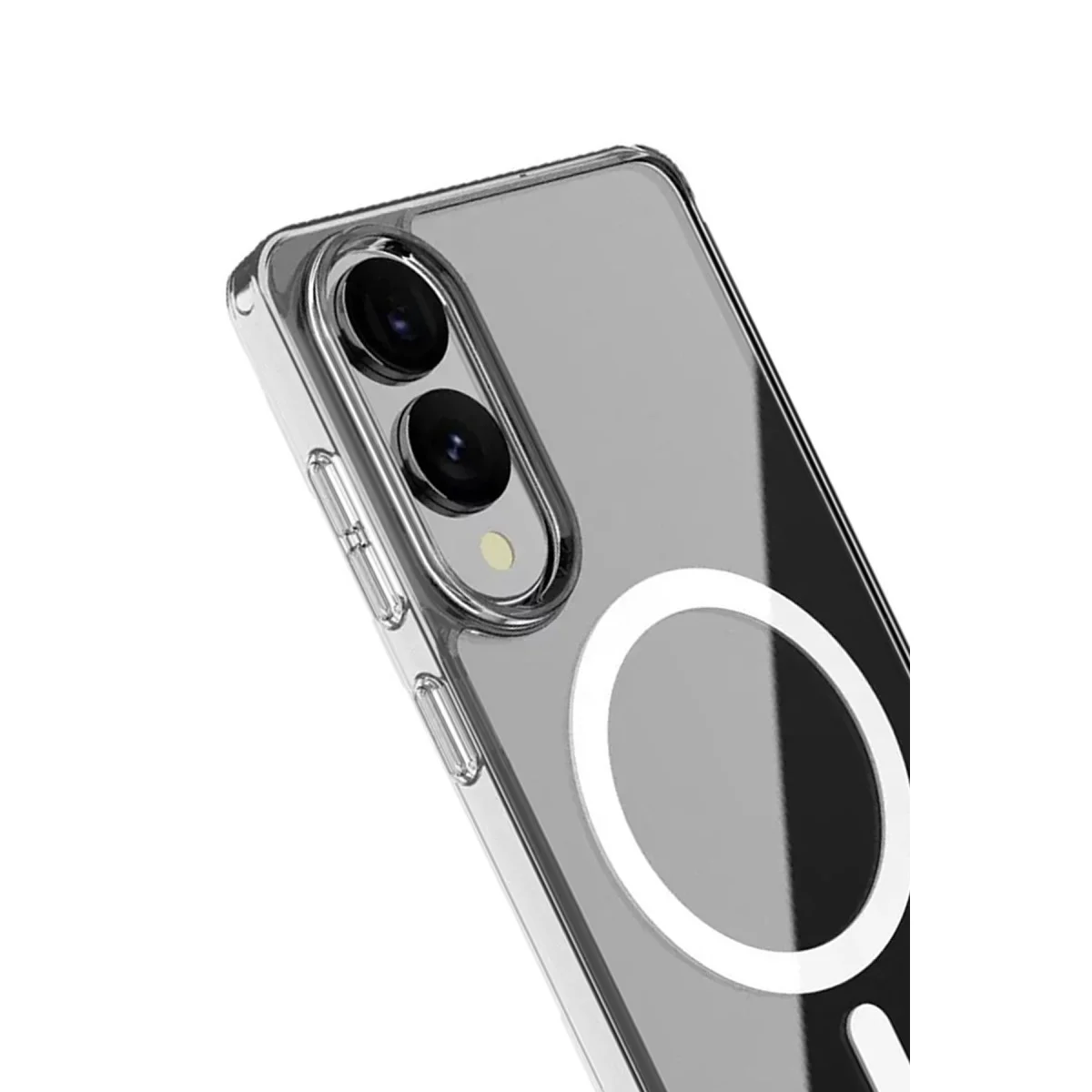 Galaxy S25 Edge Şeffaf Silikon Kılıf - MagSafe Uyumlu Kablosuz Şarj Destekli, Çizilmelere Karşı Koruma