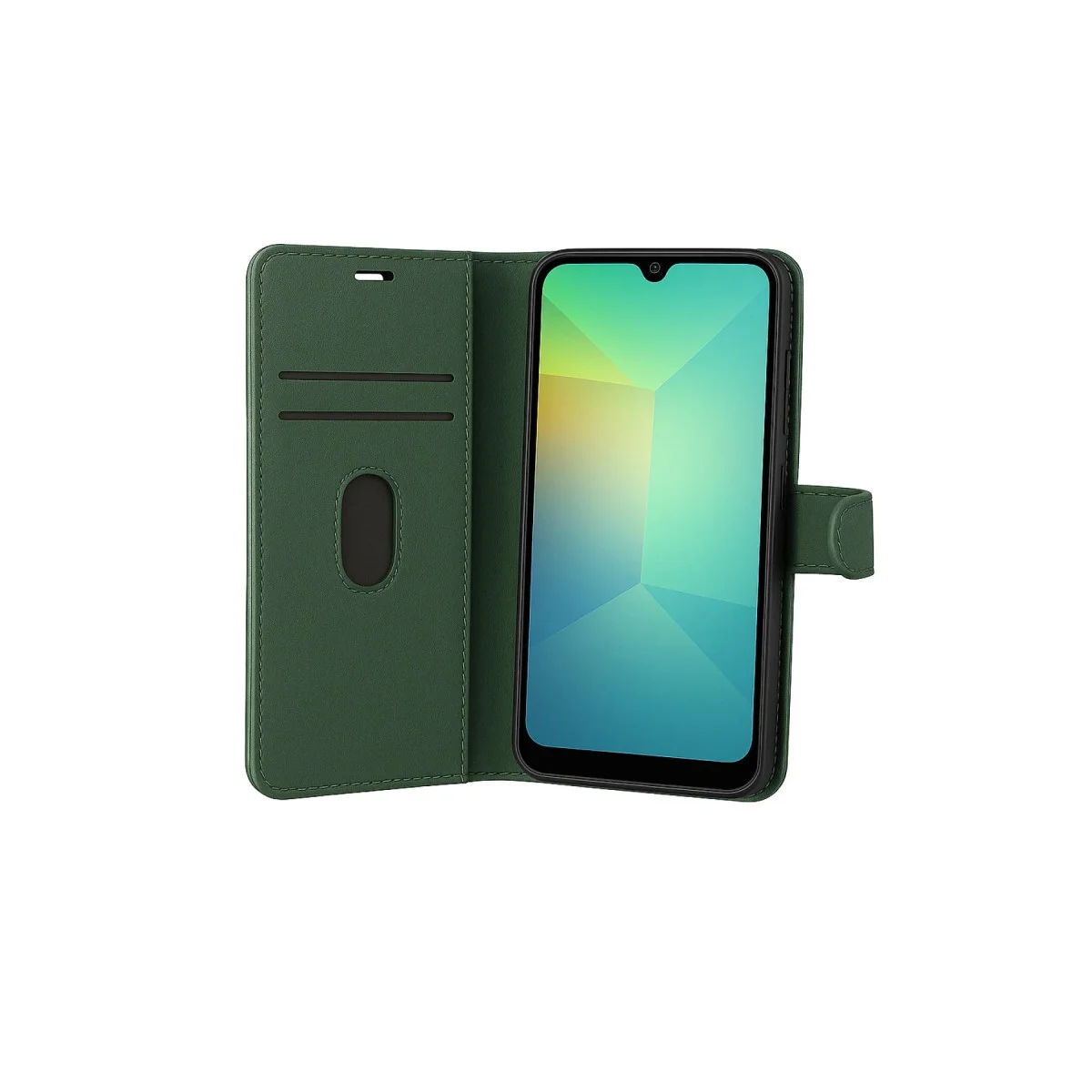 Galaxy S25 FE Trend S Plus Kılıf - Yeşil Koruma, Stand ve Cüzdan Bir Arada