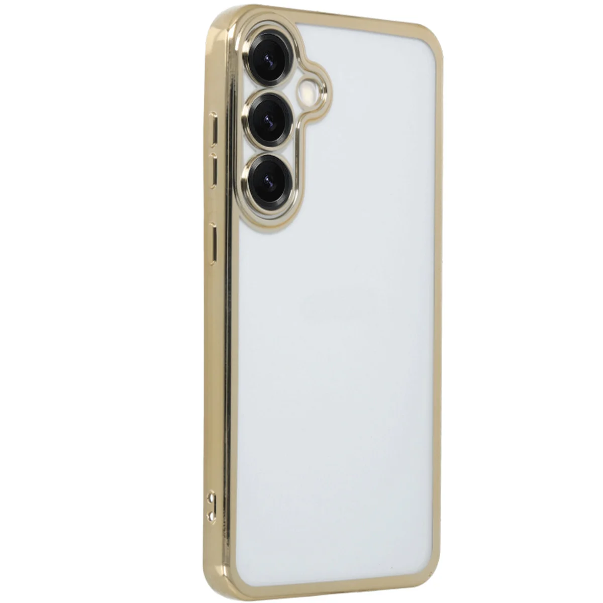 Galaxy S25 Razer Lensli Silikon Kılıf - Gold