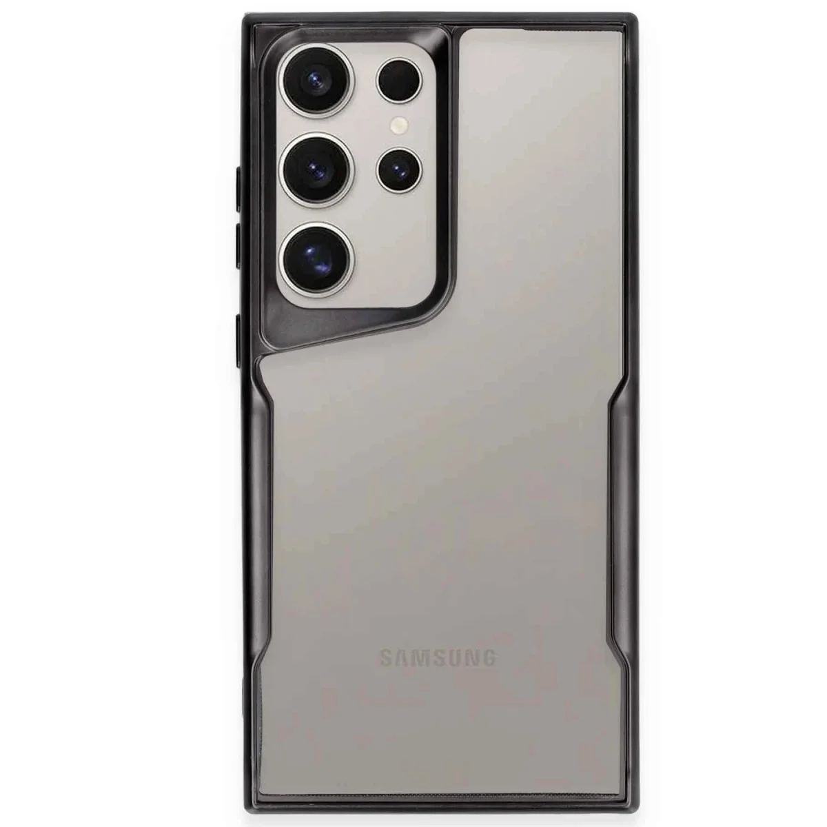 Galaxy S25 Ultra Boyi Kılıf - Siyah Mat Silikon Kapak