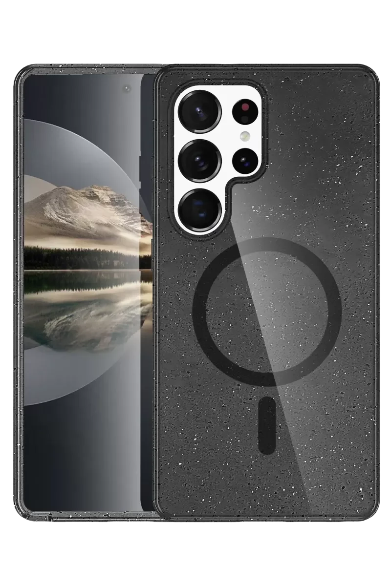 Galaxy S25 Ultra ile Uyumlu Star Magsafe Kapak - Siyah, Parlak ve Dayanıklı Koruyucu Kılıf