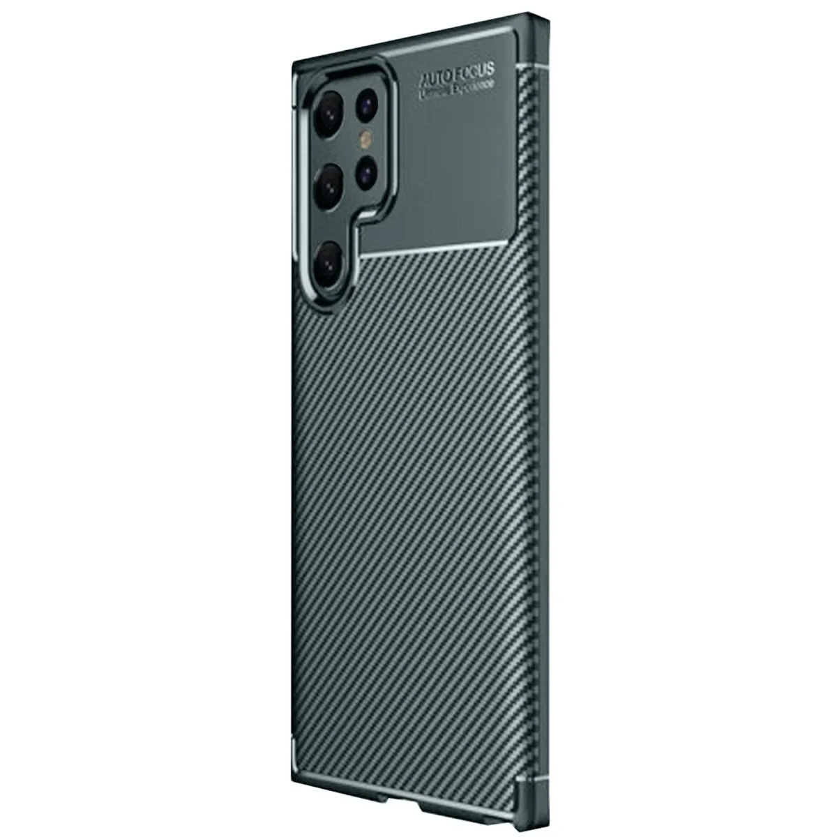 Galaxy S25 Ultra Kılıf Auto Focus Karbon Kapak - Koyu Yeşil | Darbe Korumalı