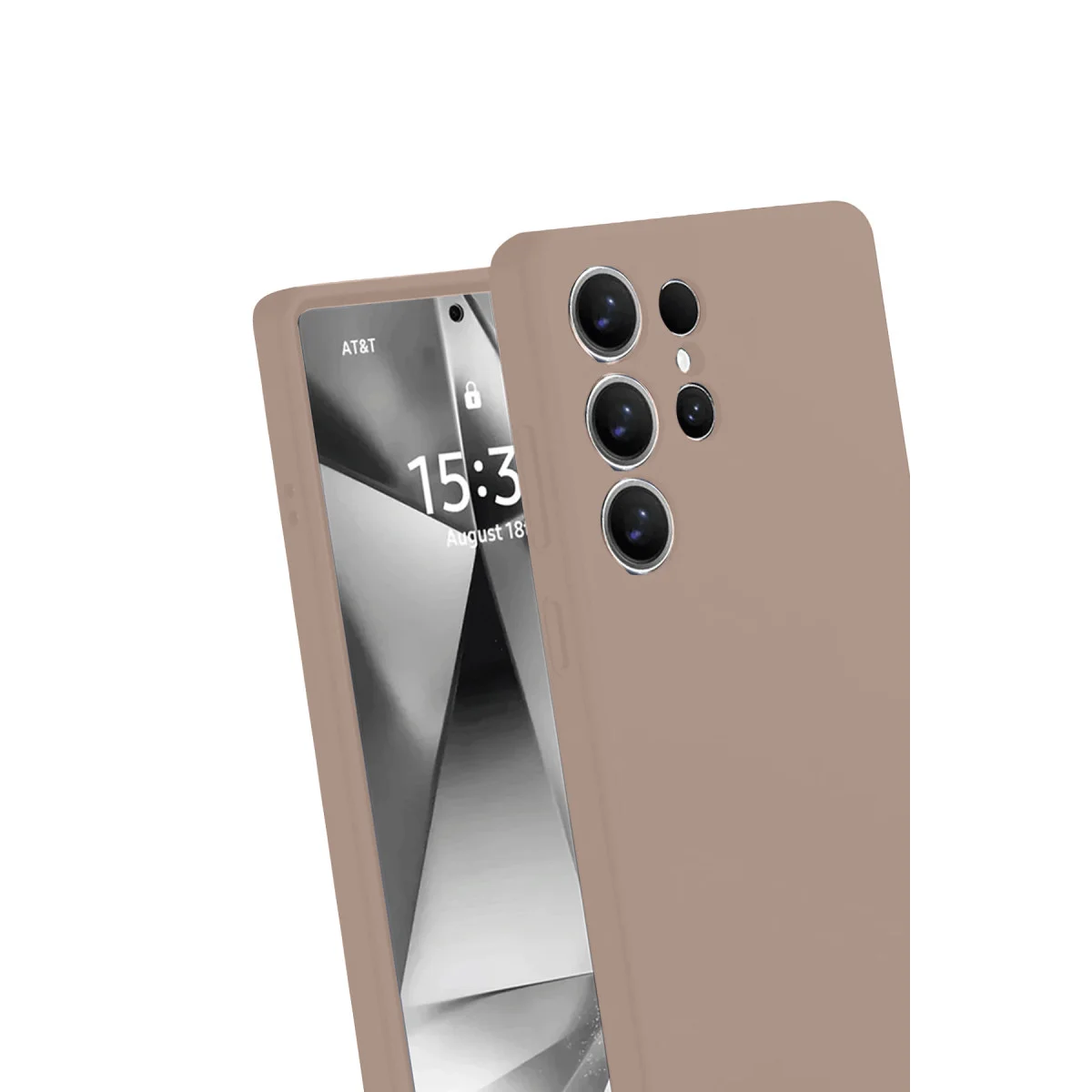 Galaxy S25 Ultra Nano İçi Kadife Silikon Kılıf - Pudra Rengi Ultra Şık Koruma