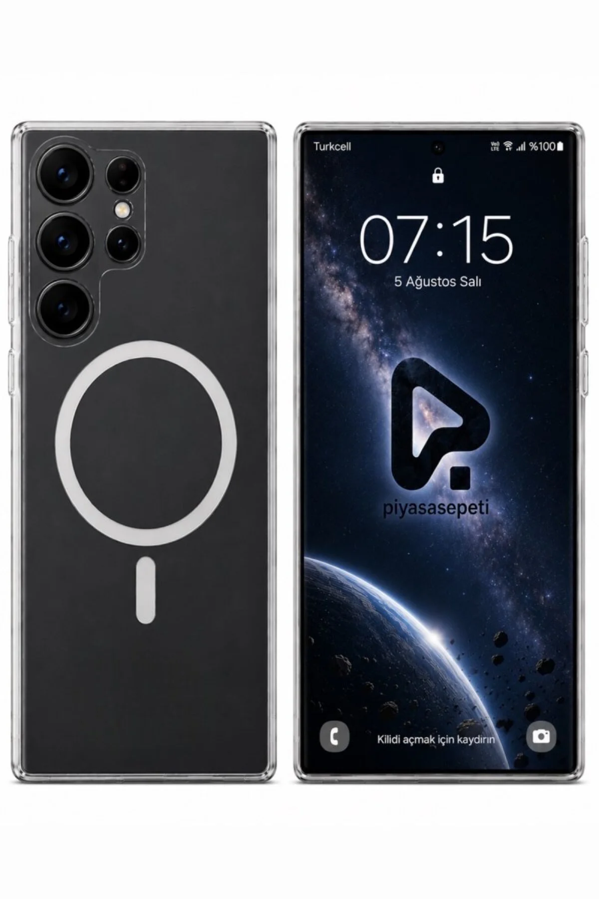 Galaxy S25 Ultra Şeffaf Mika Sararmaz Sert Magsafe Kılıf