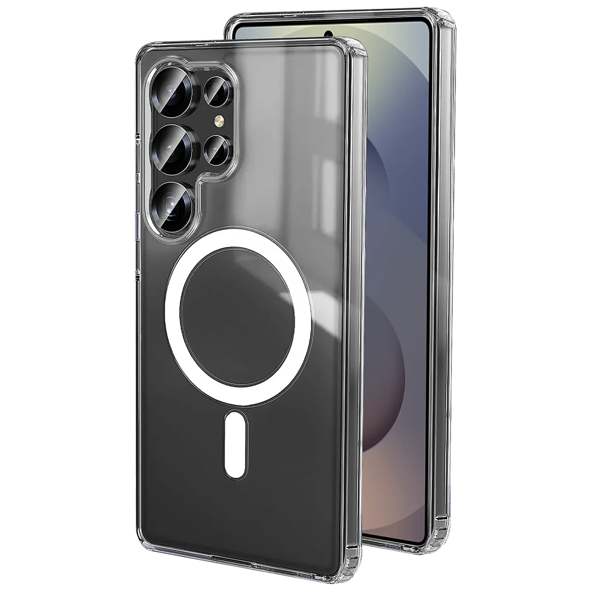 Galaxy S25 Ultra Şeffaf Silikon Kılıf – MagSafe Uyumlu Kablosuz Şarj Destekli ve Şok Emici
