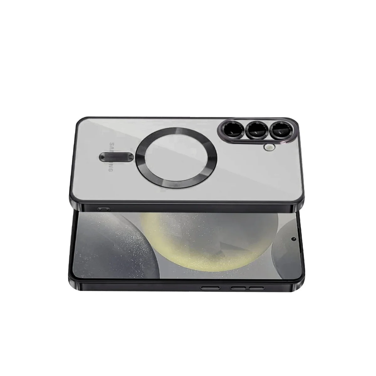 Galaxy S26 Kapsül Magneticsafe Siyah - Şeffaf ve Güvenli Kılıf