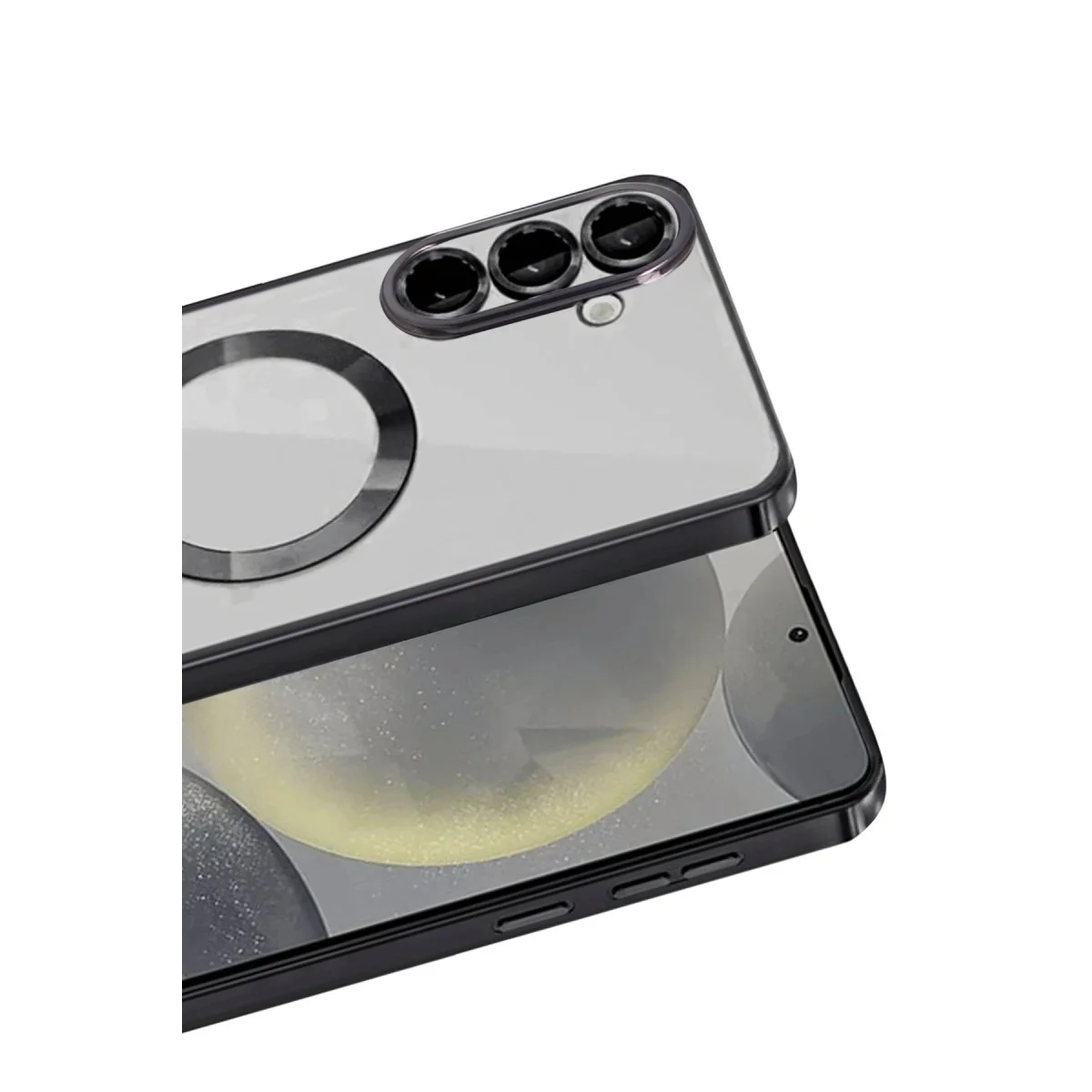 Galaxy S26 Kapsül Magneticsafe Siyah - Şeffaf ve Güvenli Kılıf