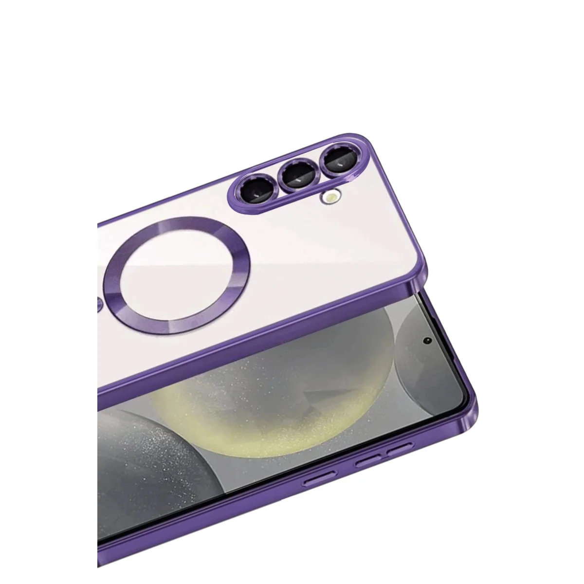 Galaxy S26 Kross Magneticsafe Mor Kapak - Şeffaf, MagSafe Uyumlu ve Çizilmeye Dayanıklı Kılıf