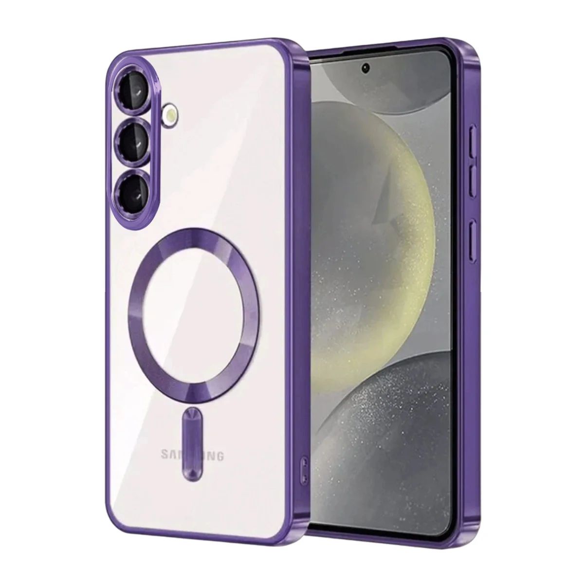 Galaxy S26 Kross Magneticsafe Mor Kapak - Şeffaf, MagSafe Uyumlu ve Çizilmeye Dayanıklı Kılıf