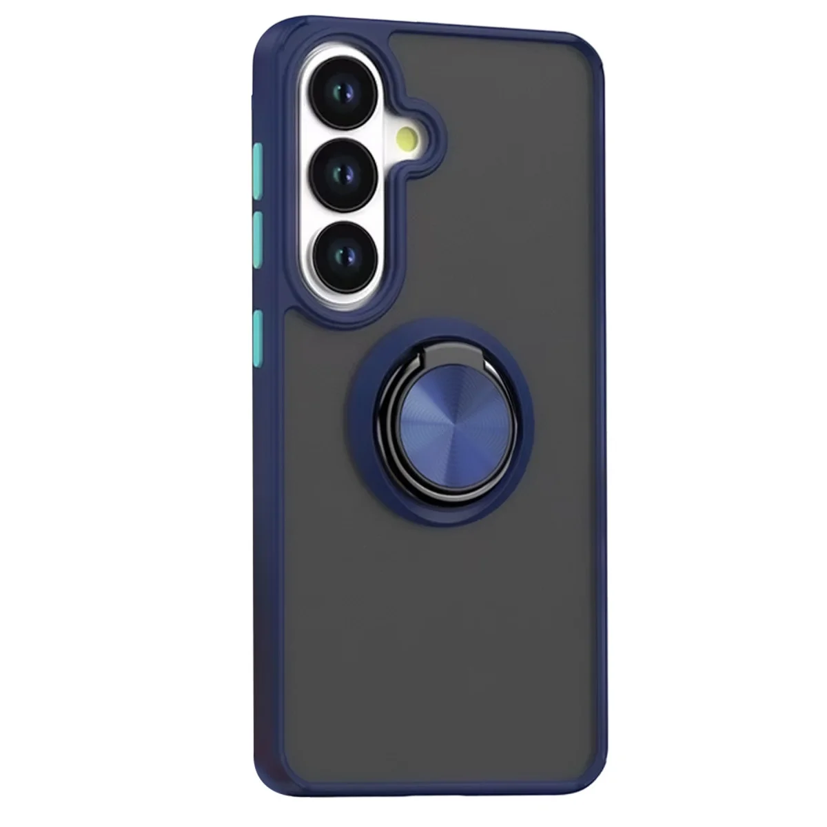 Galaxy S26 Montreal Yüzüklü Silikon Kapak - Lacivert Korumalı Kılıf