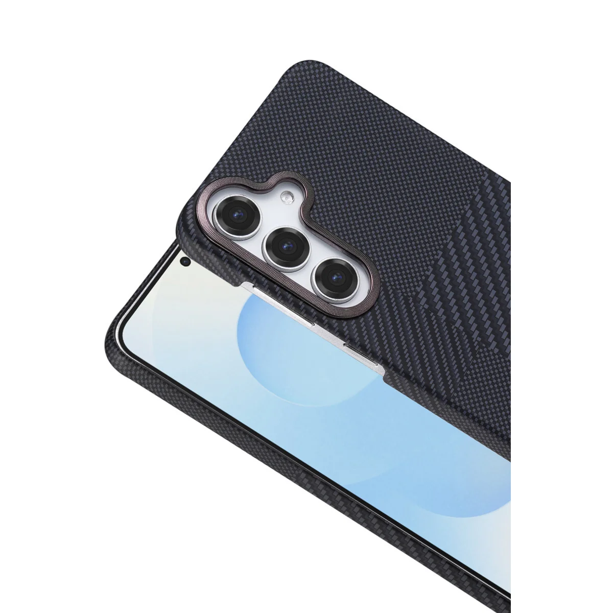 Galaxy S26 Plus Vega Magsafe Kapak - Siyah Kevlar Desen
