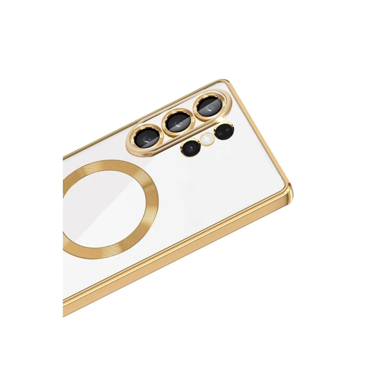Galaxy S26 Ultra Kross Magneticsafe Kılıf - Gold Şeffaf Manyetik Yüksek Koruma