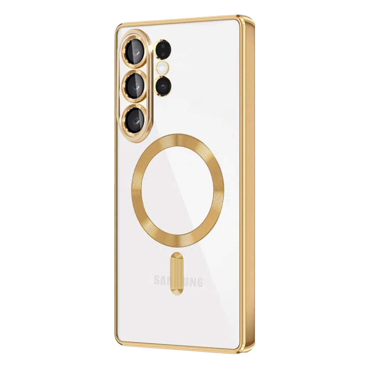 Galaxy S26 Ultra Kross Magneticsafe Kılıf - Gold Şeffaf Manyetik Yüksek Koruma