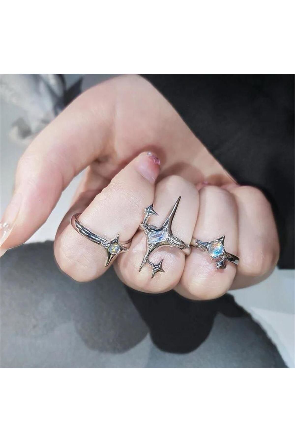 Galaxy Star Taşlı Üçlü Yüzük