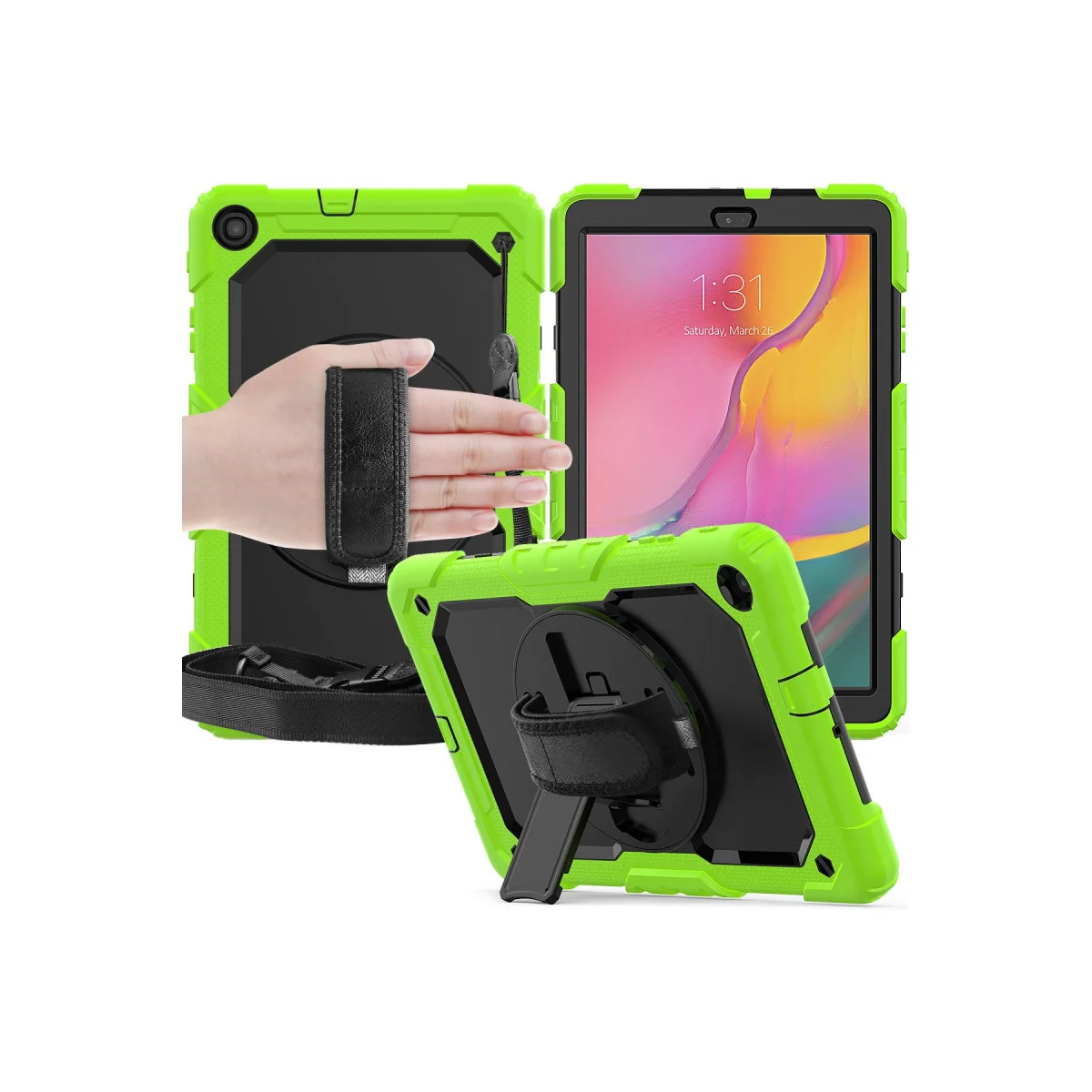 Galaxy T510 Tab A 10.1 Kılıf Yeşil - 360 Derece Dönebilen Pars Tablet Koruyucu Fiyatı, Yorumları ve Özellikleri