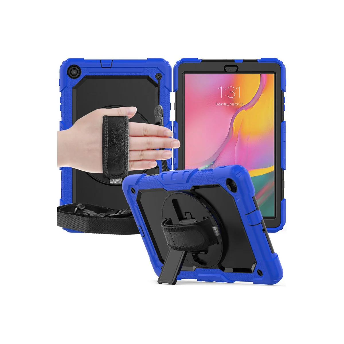 Galaxy T510 Tab A 10.1 Kılıf Pars Tablet Kapak - Mavi