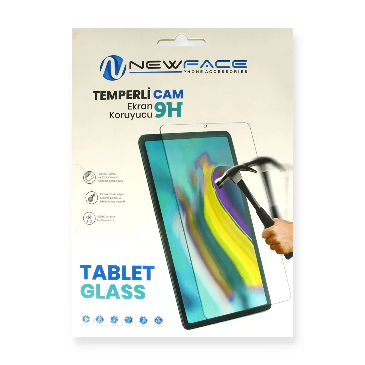 Galaxy Tab A 10.1 Tablet Cam Ekran Koruyucu - 9H Sertlik ve Tam Ekran Kalkanı