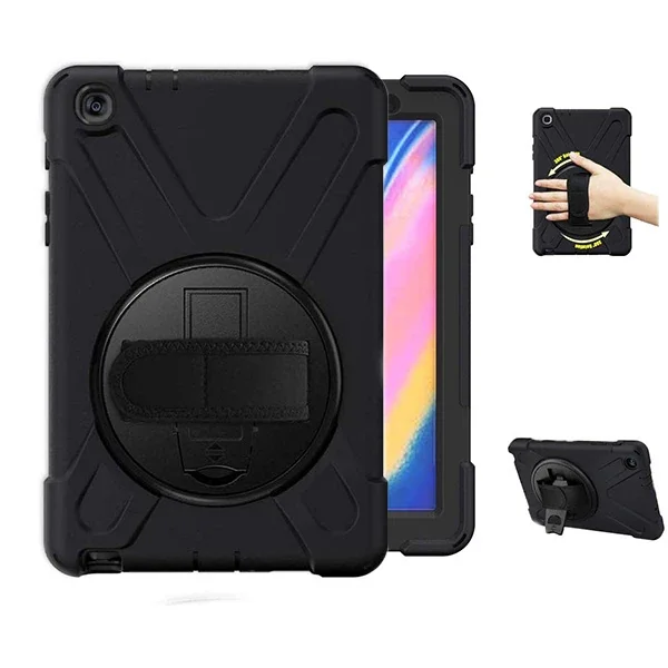 Galaxy Tab A 8 (2019) P200-P205 3 Katmanlı Standlı Şok Koruyucu Kılıf - Tam Koruma