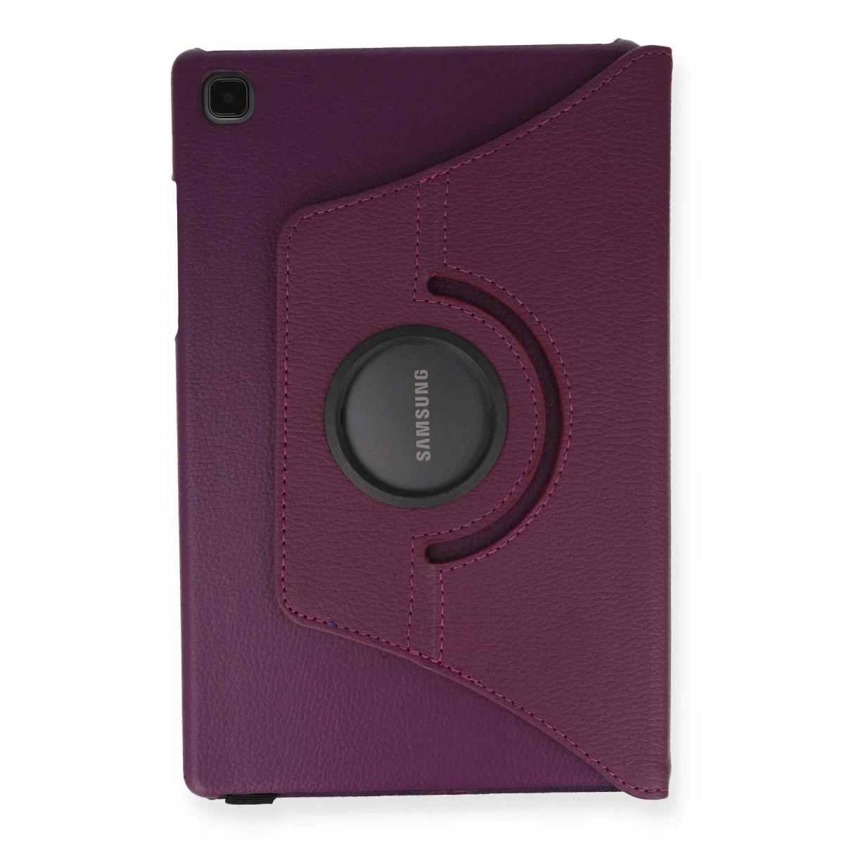Galaxy Tab A7 10.4 360 Derece Dönüşlü Deri Kılıf - Mürdüm