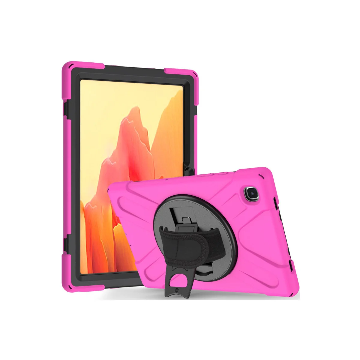 Galaxy Tab A7 Lite 8.7 Pembe Tablet Kılıfı - 360 Döner Stand ve Koruyucu Kılıf