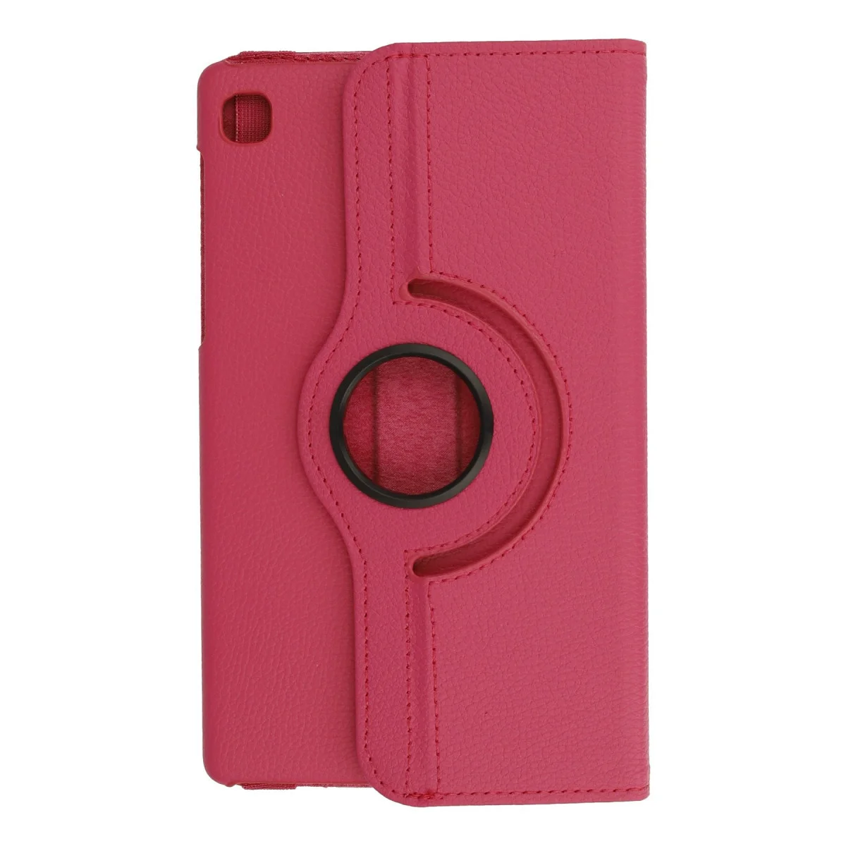 Galaxy Tab A7 Lite 8.7 360 Döner Pembe Tablet Kılıfı - Deri ve Mikrofiber Koruması