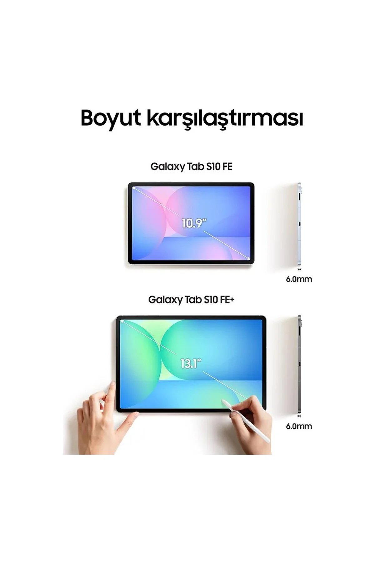 Galaxy Tab S10 FE Plus SM-X620 Gümüş 256 GB 13.1" Tablet