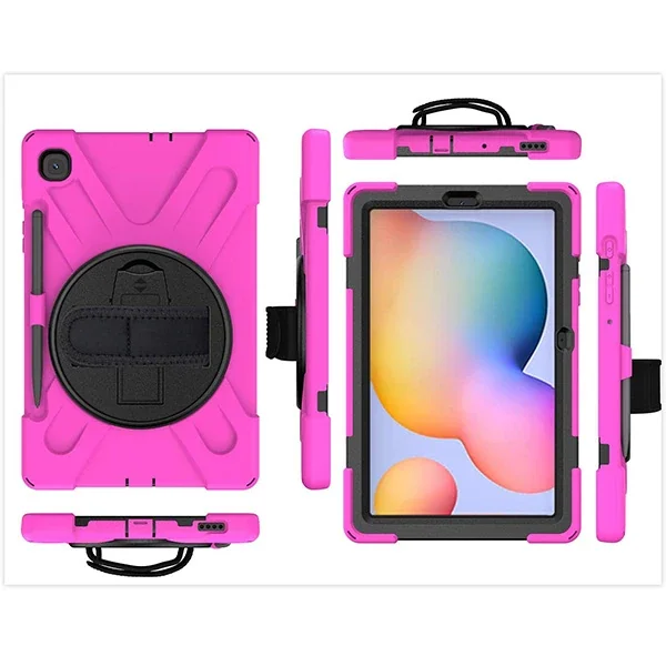 Galaxy Tab S6 Lite Kılıf P610/P615/P617 3 Katmanlı Zırh Standlı Koruyucu