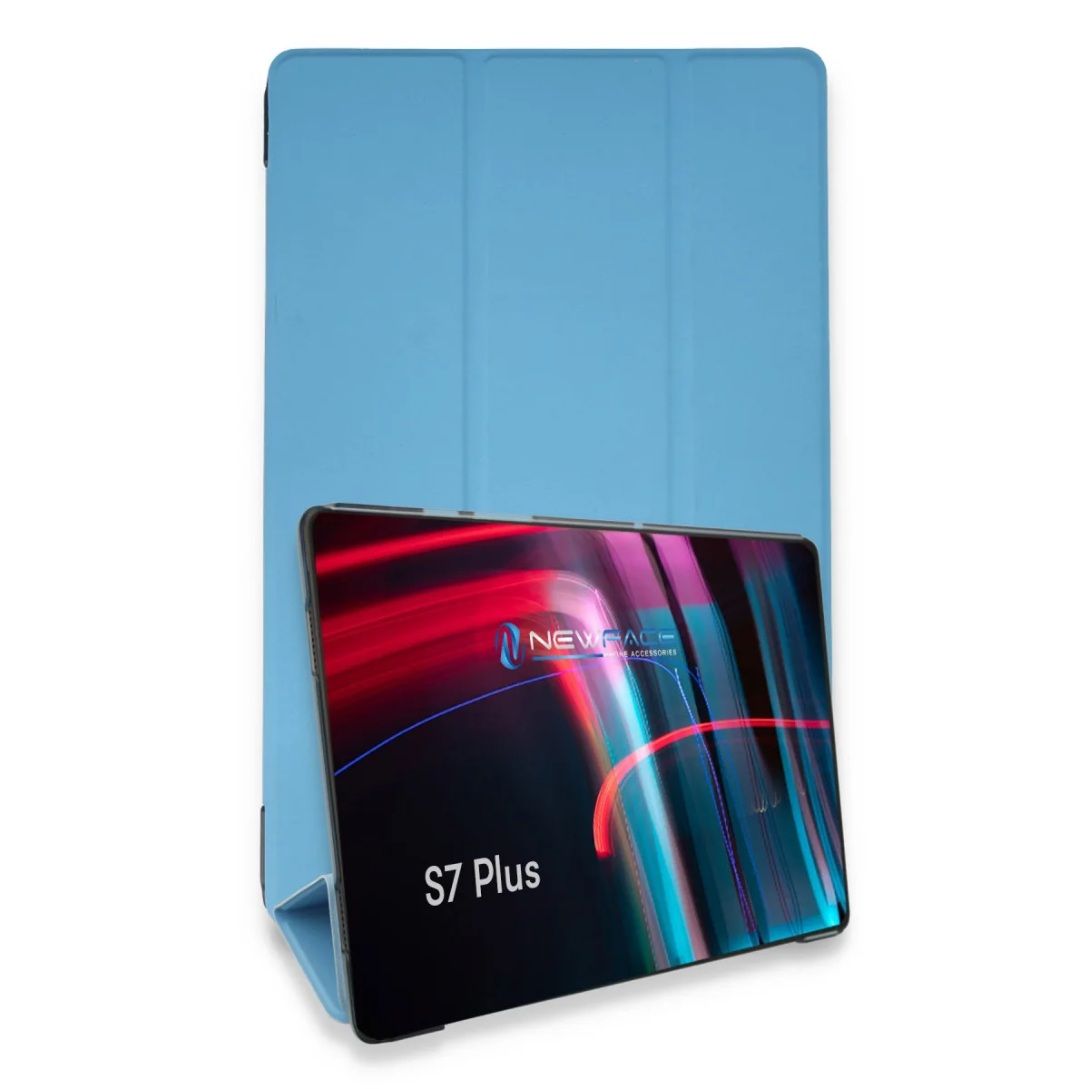 Galaxy Tab S7 Plus 12.4 Mavi Smart Kılıf ve Koruma Kılıfı