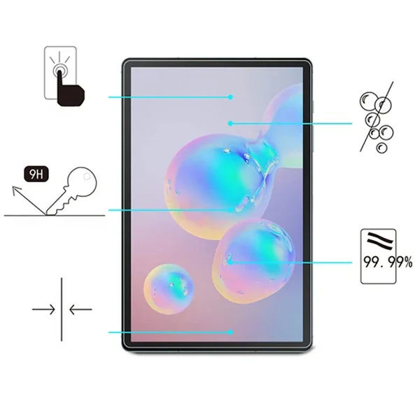 Galaxy Tab S8 Plus ve S7 Plus Temperli Kırılmaz Cam Ekran Koruyucu - 0.25mm 8-9H Oleophobic Kaplama