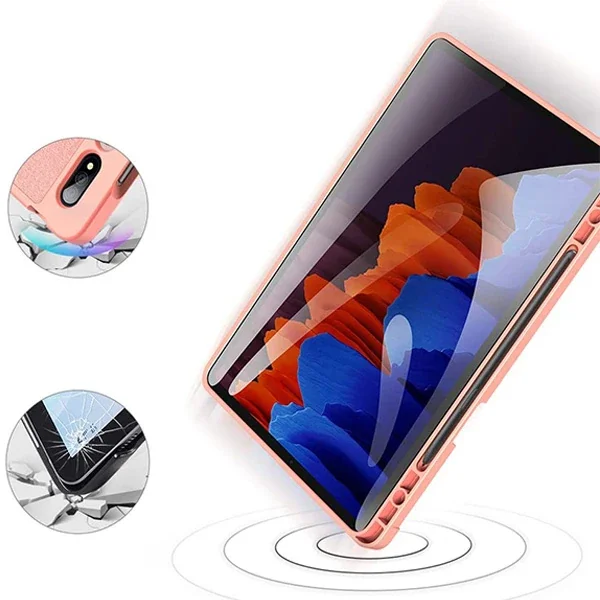 Galaxy Tab S8 Plus/S7 FE/S7 Plus Kılıfı Domo Series Uyku Modlu Manyetik PU Deri Mıknatıslı Standlı Koruyucu Kılıf