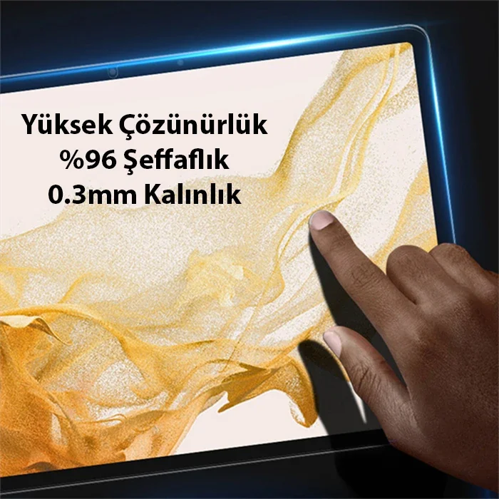 Galaxy Tab S8/S7 Kırılmaz Cam Ekran Koruyucu 0.3 mm - Darbeye Dayanıklı Tempered Glass