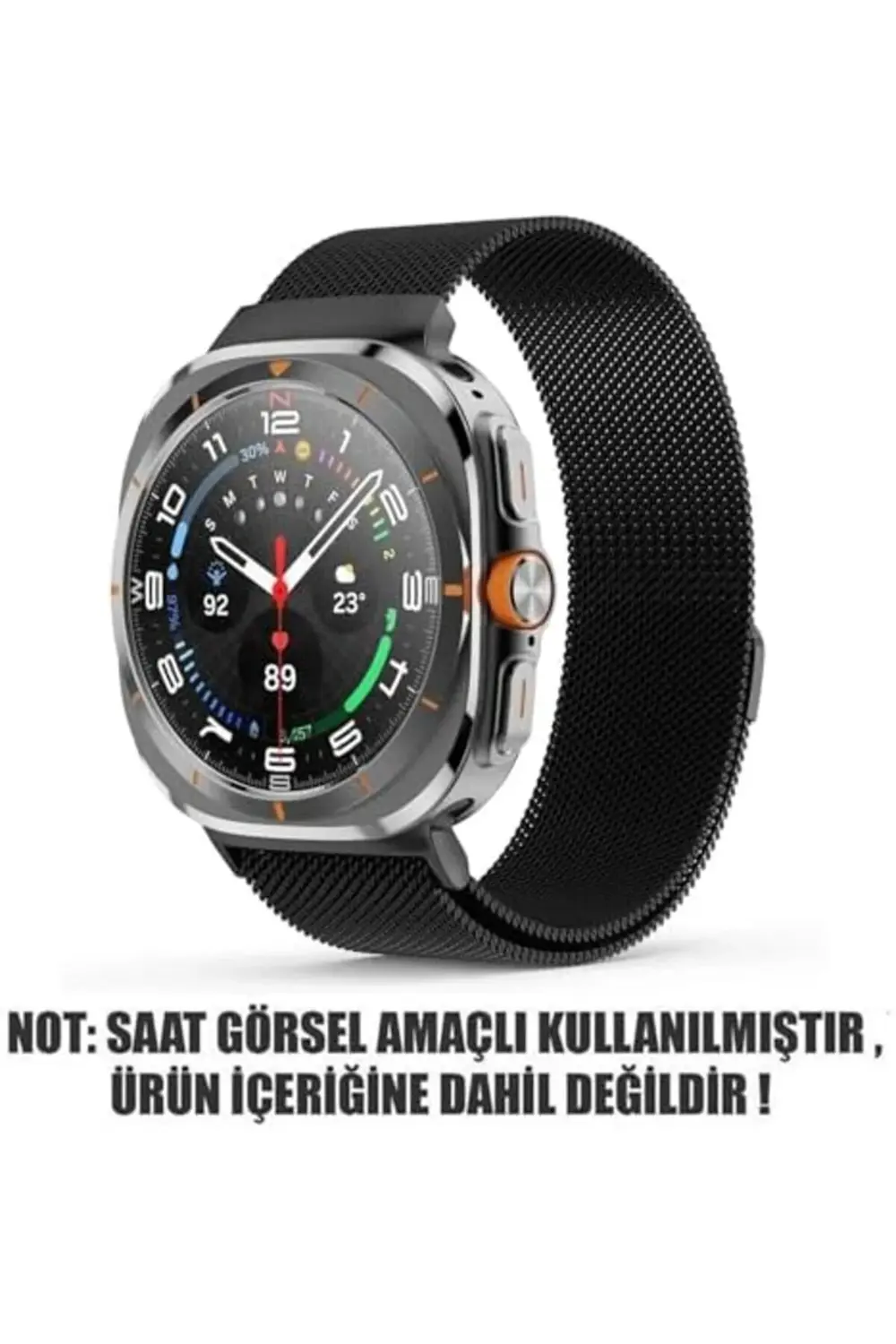 Galaxy Ultra için Kordon Milanese Loop Siyah 395519