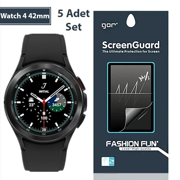 Galaxy Watch 4 42mm Darbe Emici Ekran Koruyucu 5'li Set - Çizilme ve Darbe Koruması