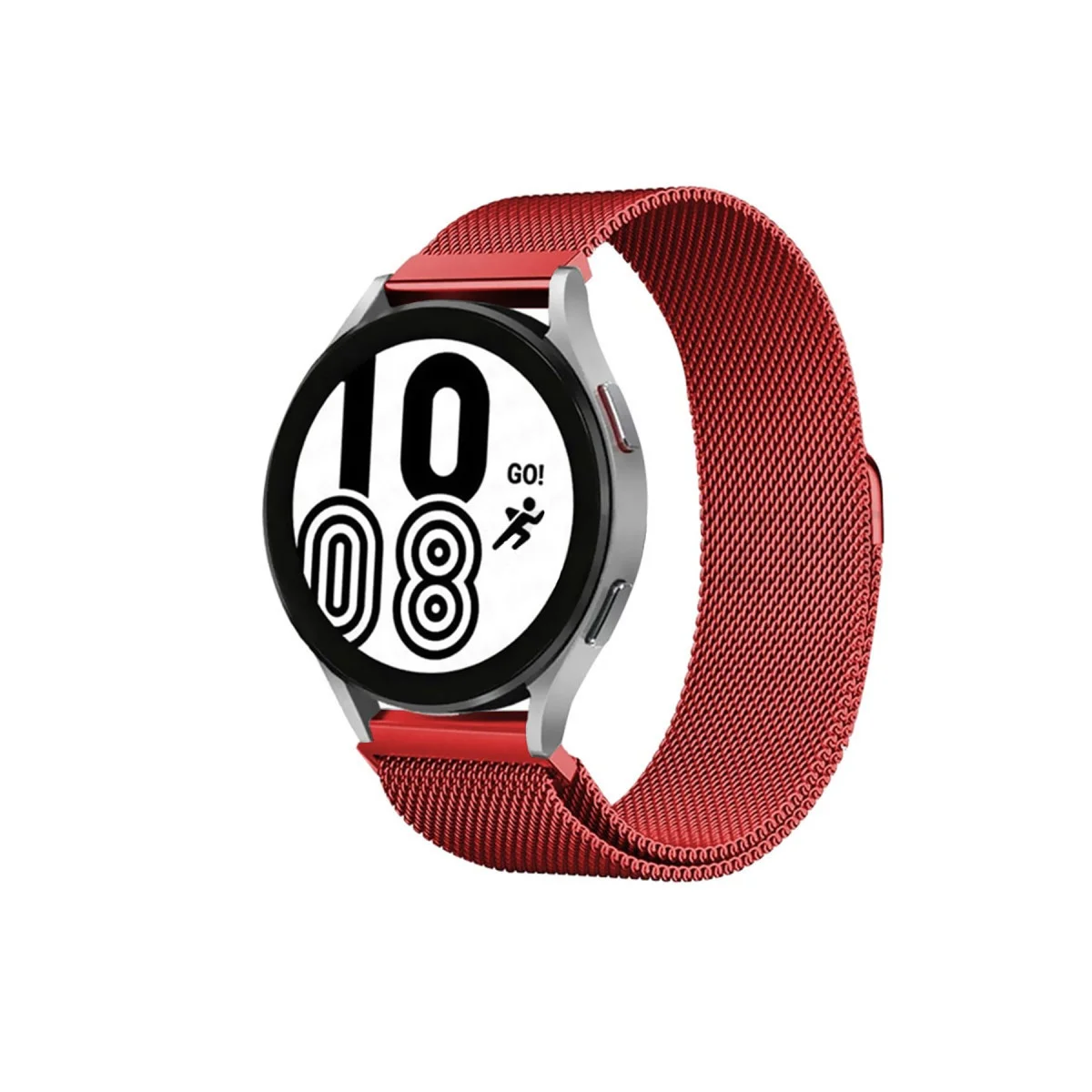 Galaxy Watch 4 Metal Mıknatıslı Kordon Kırmızı - Dayanıklı ve Şık