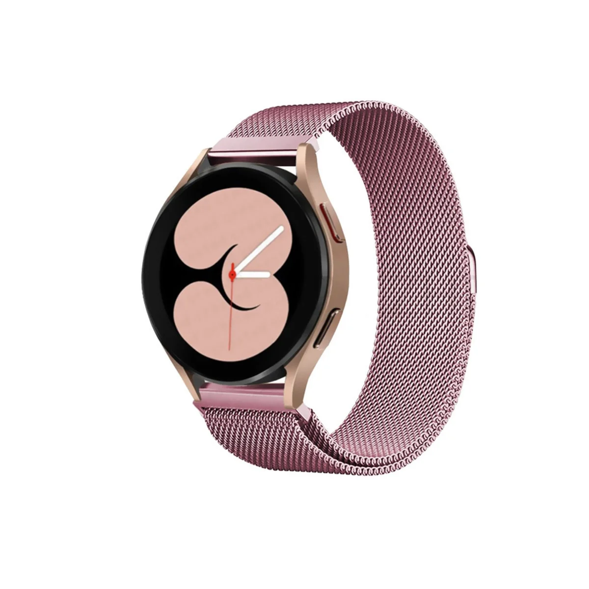 Galaxy Watch 4 Mıknatıslı Metal Kordon Rose – Şık ve Kablo Bağımsız