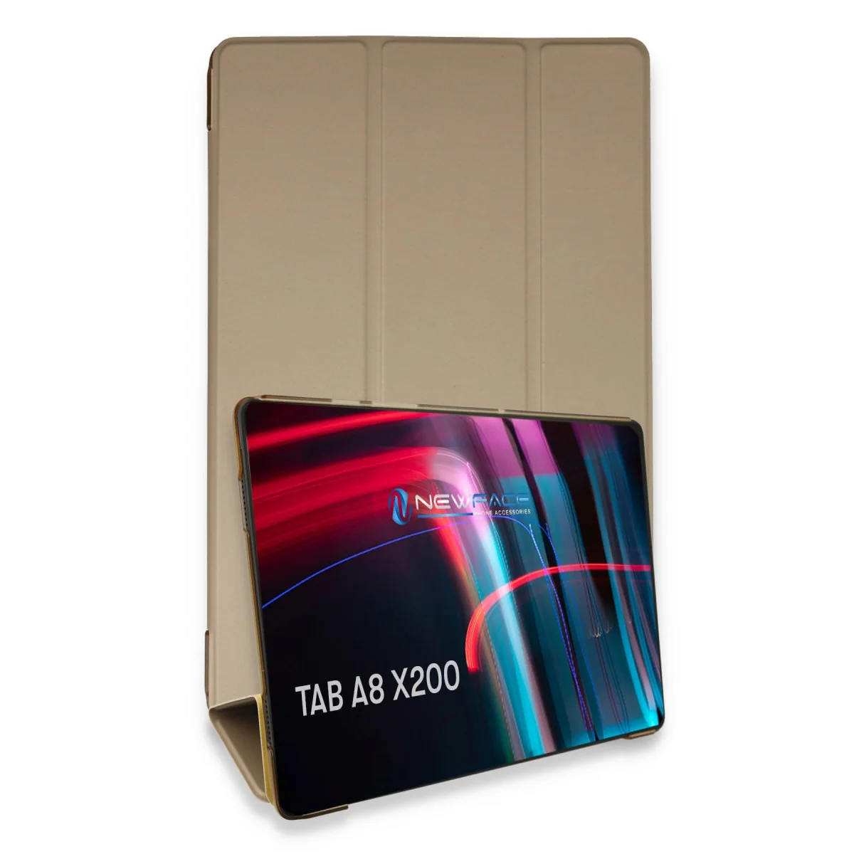 Galaxy X200 Tab A8 10.5 Güçlendirilmiş Smart Kılıf - Gold