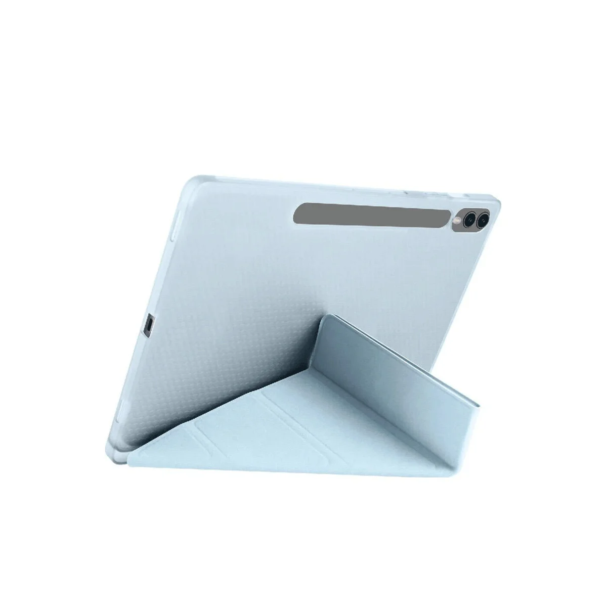 Galaxy X510 Tab S9 FE Mars Tablet Kılıfı - Mavi Kalemlikli ve Katlanabilir Koruma