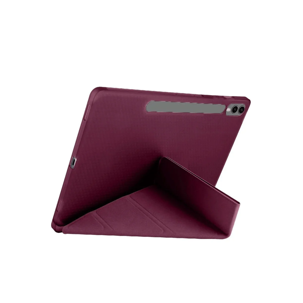 Galaxy X610 Tab S9 FE Plus Mars Tablet Kılıfı - Mürdüm Kalemlikli ve Katlanabilir